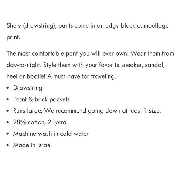 Bevy Flog Shely Black Camo Joggers Drawstring 27 - Picture 7 of 7